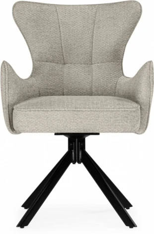 Стул на металлокаркасе Woodville Atlanta beige / black крутящийся арт.15831