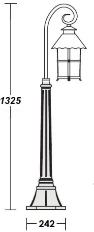 Наземный фонарь Oasis Light CAIOR 1 81507/18 Bl (220V, IP44)