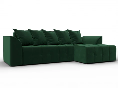 Диван угловой Лига-113 угол правый (ДСП,Велюр/Зеленый) Лига Диванов 136723