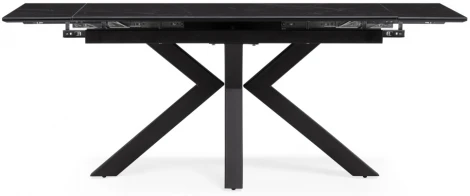 Керамический стол Woodville Бронхольм 140(200)х80х77 черный мрамор / черный 532397