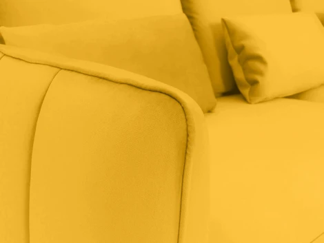 Диван Amsterdam трехместный ОГОГО (арт.583328), (Ткань/Желтый)