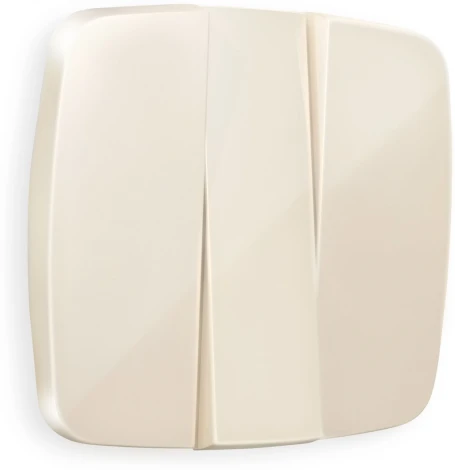 Лицевая панель Ambrella Volt OMEGA (Бежевый глянец) для 3-клавишных выключателей QUANT OP3050