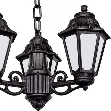 Люстра подвесная уличная Fumagalli Sichem Anna, 3 плафона, черный с белым