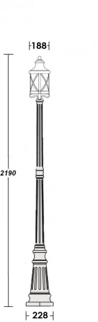 Наземный фонарь Oasis Light LUCERNA 84809 Bl (220V, фонарь, IP44)