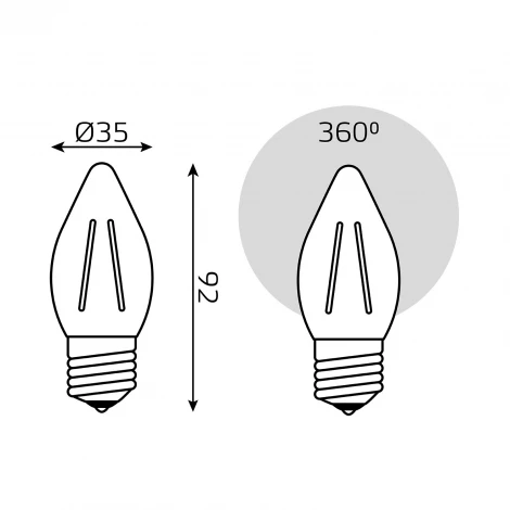 Лампочка светодиодная филаментная E27 11W 220В Gauss 103802211
