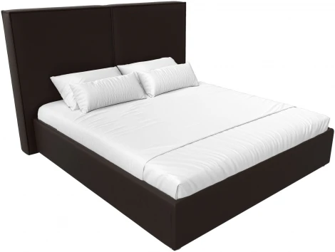 Кровать интерьерная Аура 200 (Коричневый/Экокожа) Лига Диванов арт.120574