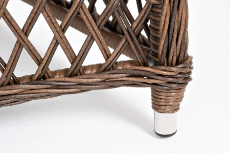 Обеденная группа плетеная, цвет коричневый 4SIS Эспрессо-80 L ECL2T1-3-SET brown