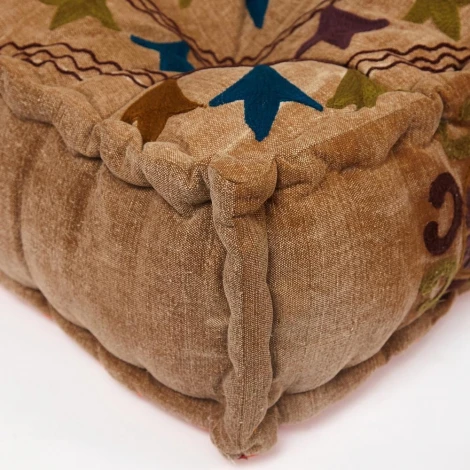 Модуль мягкий со спинкой Secret De Maison RADJA (mod. MA-103) желтый с цветами (cotton Kilim)