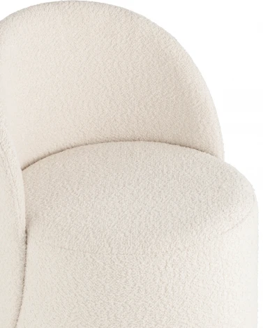 Пуф Loreen вращающийся букле белый Stool Group (арт.УТ000039104)