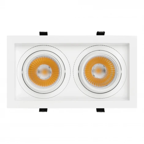 Встраиваемый светильник светодиодный MS-VORTEX-BUILT-S250x140-2x30W Warm3000 (WH-WH, 17 deg, 230V) (Arlight, IP20 Металл) 057767