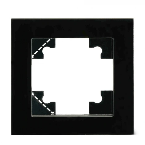 Рамка на 1 пост (черный) Stekker Катрин 50304