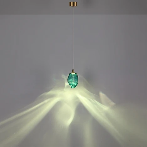 Подвесной светильник Odeon Light Gemme 7110/4LC зеленый/бирюз. стекло/металл IP20 LED 4W 300Лм 3000K 200° 220V