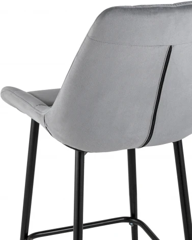 Стул полубарный Stool Group Флекс велюр серый УТ000034997