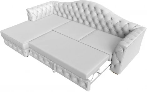 Диван угловой Артис левый угол (Белый/Экокожа) Лига Диванов арт.121632L