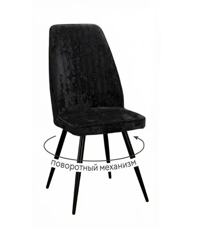 Стул DikLine 327 поворотный M18 черный, ножки черные 00-00084794