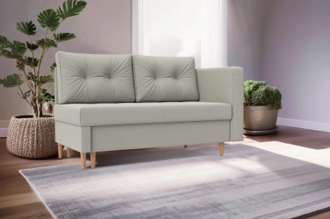 Кушетка Лига-098 (ДВП,ДСП,ЛДСП,Брус,Фанера/Дерево/Рогожка/Бежевый) Лига Диванов 132575