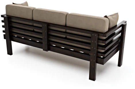 Диван Arsko Стоун венге бежевый велюр