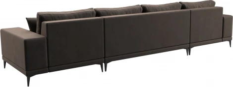 Диван П-образный Льюес (Коричневый/Велюр) Лига Диванов арт.122412