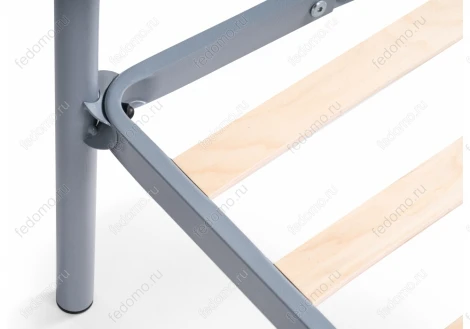 Двуспальная кровать Woodville Фади 160х200 серая 462539