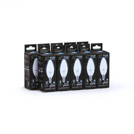 Лампочка светодиодная E14 9,5W 220V 4100K Gauss 103101210