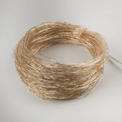 Гирлянда светодиодная Роса. 100м. 1000 светодиодов. Теплый белый свет. Пульт ДУ в-к. ULD ULD-S10000-1000/DTA/RC WARM WHITE IP44 DEW