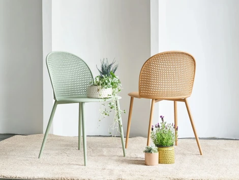 Комплект стульев Ergy 4 шт. ОГОГО Обстановочка! 966352 (Пластик/Светло-зеленый)