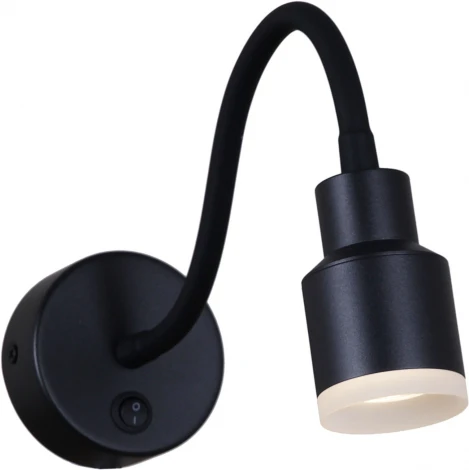 Настенный светильник с выключателем светодиодный для чтения Reluce 86202-9.2-001MN LED5W BK (220V)