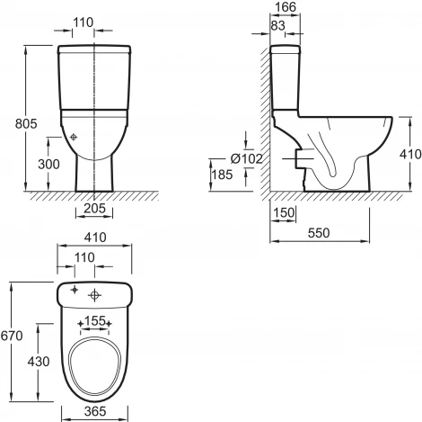 Унитаз-компакт Jacob Delafon Odeon Up 4956CK-00 (без бачка и крышки)