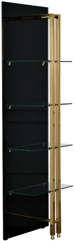 Стеллаж Garda Decor 58DB-SH17071B (Черный,Золотой,Прозрачный)