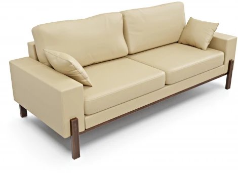 Диван Arsko прямой Хангель экокожа молочная