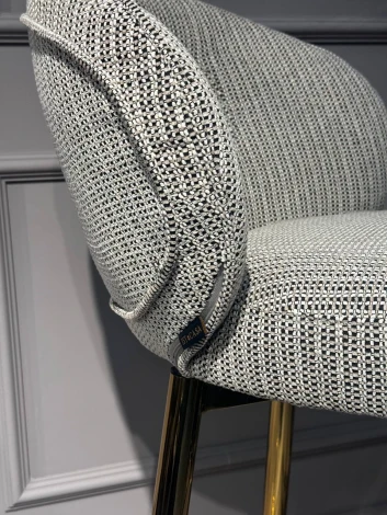 Стул барный IST-CASA Россо BS1451-WT, белый крем/золото