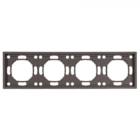 Рамка на 4 поста (антрацит, soft touch) Stekker Эмили 49939