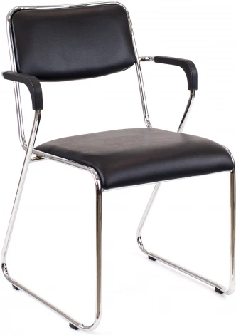 Компьютерное кресло Everprof Fix Plus Chrome Экокожа Черный