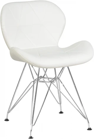 Стул обеденный BUTTERFLY CHROME (ножки хром, цвет белый)