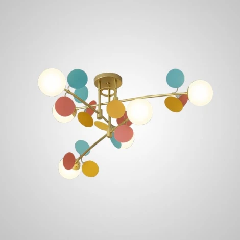 Потолочная люстра на штанге Matisse B D80 Gold Multicolor ImperiumLoft Matisse-B (194949-23) (220V, шар)