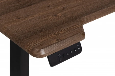 Компьютерный стол Маркос с механизмом подъема 140 (Маркос с механизмом подъема 140х80х75 черный / кантри орех) Notta арт.578488