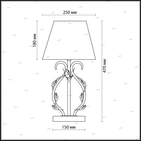 Интерьерная настольная лампа Odeon Light Padma 2686/1T