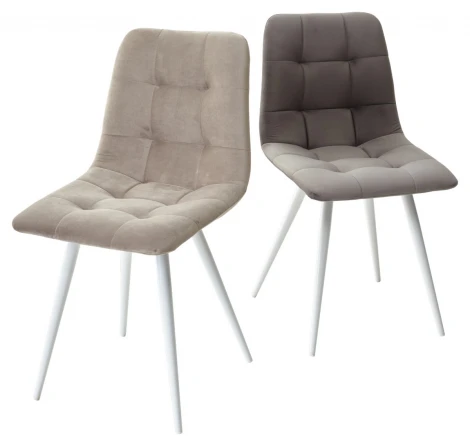 Стул CHILLI-Q графит #14, велюр / белый каркас