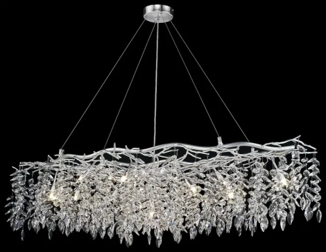 Люстра подвесная Damiana WE184.15.223 (220V, хрусталь, на тросе)
