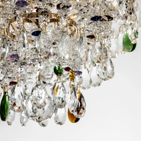 Подвесная люстра хрустальная Modelux MODELUX ML.850.9 GD