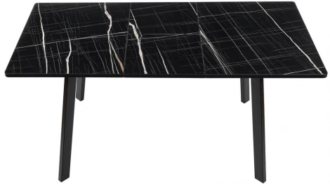 Стол Dublin раскладной 120-160х80х75 чёрный мрамор с чёрными ножками Bradex Home RF 0416