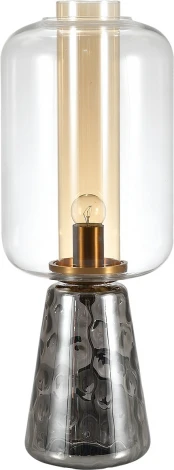 Настольная лампа в виде керосиновой лампы (11045/1T Smoke) Indigo Strego V000473 (220V, фонарь, под старину, керосиновая лампа)