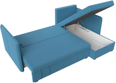 Диван угловой Слим правый угол (Голубой/Рогожка) Лига Диванов арт.121150