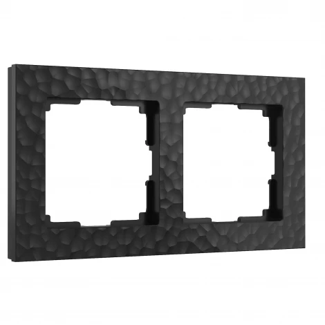 Рамка на 2 поста Hammer (черный) Werkel W0022408 (a052517)