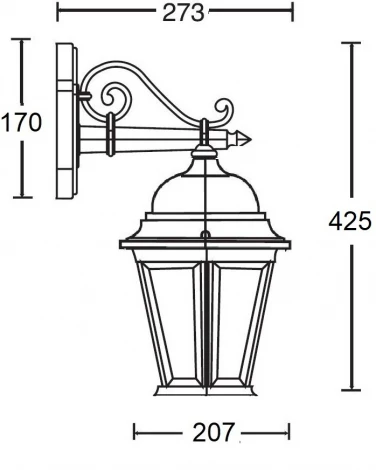 Настенный фонарь уличный Oasis Light ASTORIA 2 91402L 02 Gw (220V, IP44)