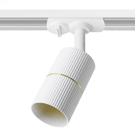 Трековый светильник однофазный Wolta WTL-GU10/18WG под лампу GU10 белый / золотой NIMB