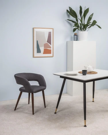 Стул R-Home Hugs Тм.Сер/тем. орех