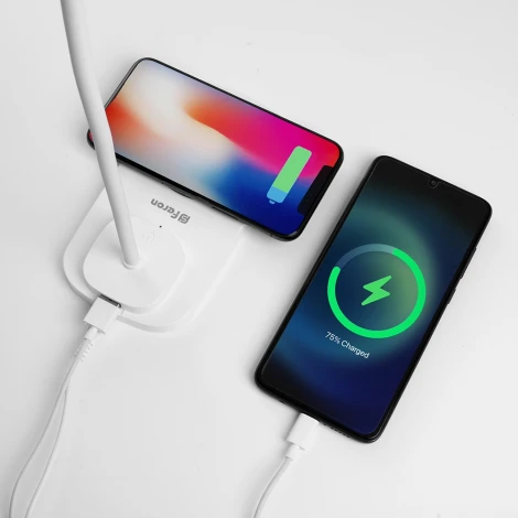 Офисная настольная лампа с беспроводным ЗУ Feron 41552 (LED, 220V, диммер, сенсорный выключатель)