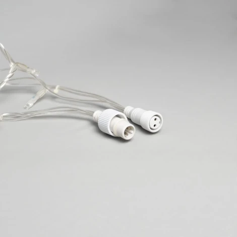 Гирлянда Бахрома с колпачком 3,1 x 0,5 м шампань, 120 LED, провод прозрачный  ПВХ, IP65 Laitcom PIL120CAP-10-2CH