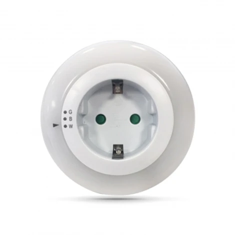 Ночник с розеткой с заземлением Gauss NS002